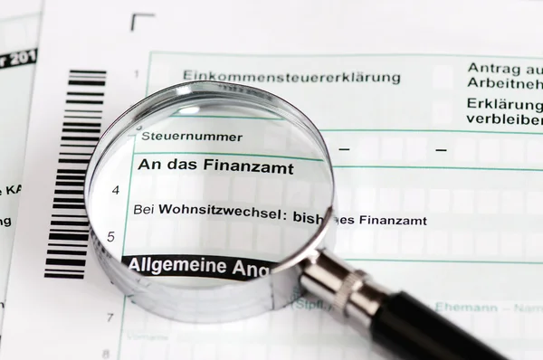 Forma fiscale tedesca - Einkommensteuererklaerung — Foto Stock