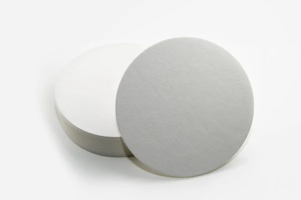 Set of new round paper coasters — Stock Photo, Image