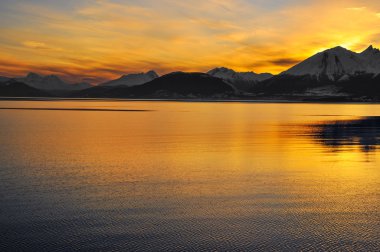Sunset in Tierra del Fuego clipart