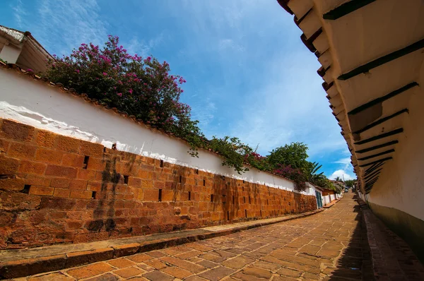 Street View of a Colonial Town — Stock Photo, Image