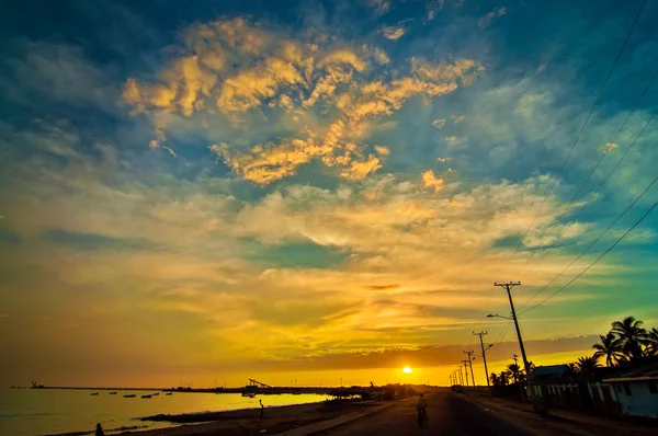 Soluppgång i manaure, colombia — Stockfoto