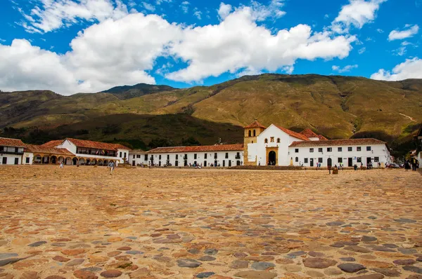 Villa de leyva Şehir Meydanı — Stok fotoğraf