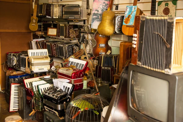 Tienda de música antigua — Foto de Stock