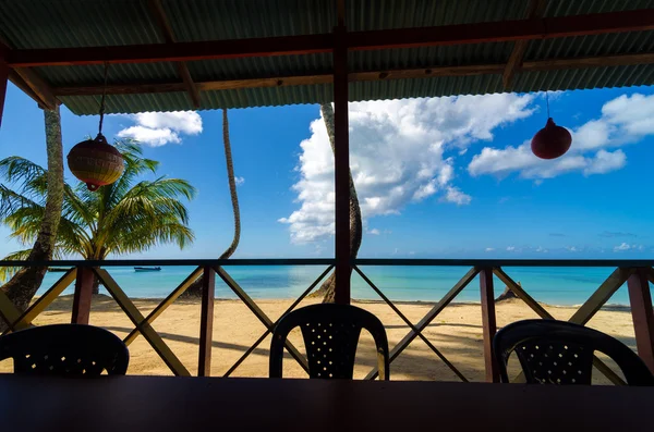 Strand en restaurant weergave — Stockfoto