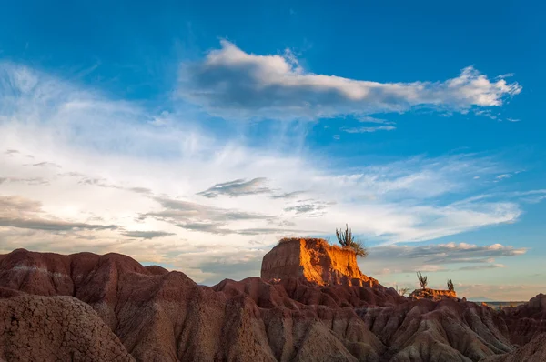 View of Desert Mesa and Golden Light — Stock Photo, Image