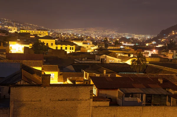 밤 시간 에콰도르 키토 — 스톡 사진