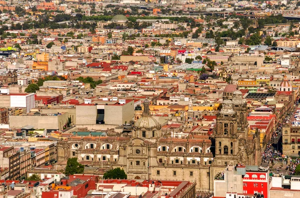 Flygfoto över mexico city domkyrkan — Stockfoto