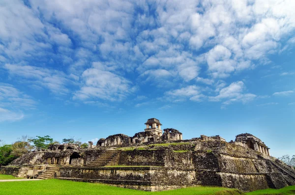Widok pałacu Palenque — Zdjęcie stockowe