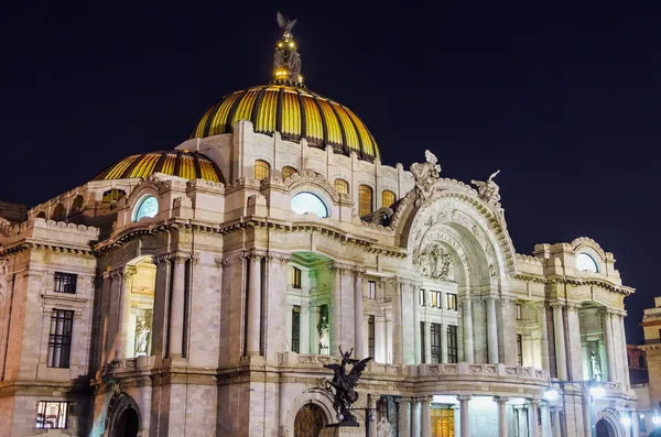 Palacio de bellas artes v noci — Stock fotografie