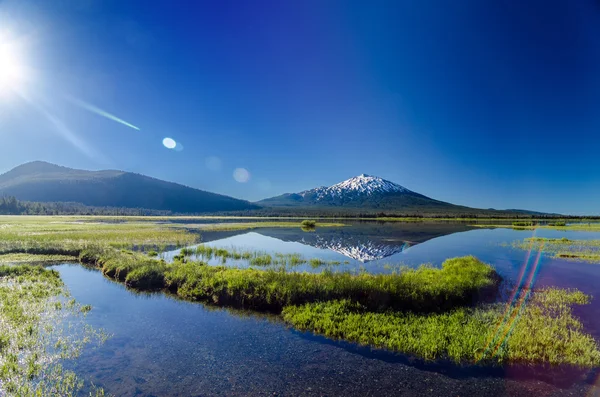 Mount Bachelor Lens Flare — Stock Photo, Image