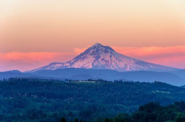 Mount Hood Sunset Closeup clipart