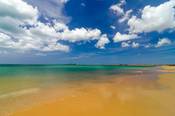热带海滩和蓝天 — 图库照片