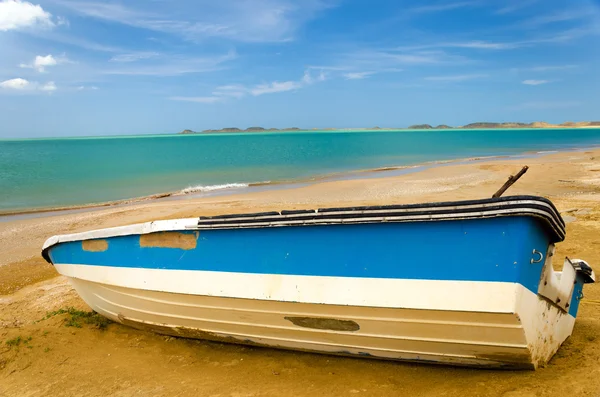 Barca su una spiaggia — Foto Stock