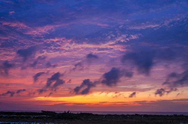 Purpurfarbener Sonnenuntergang — Stockfoto