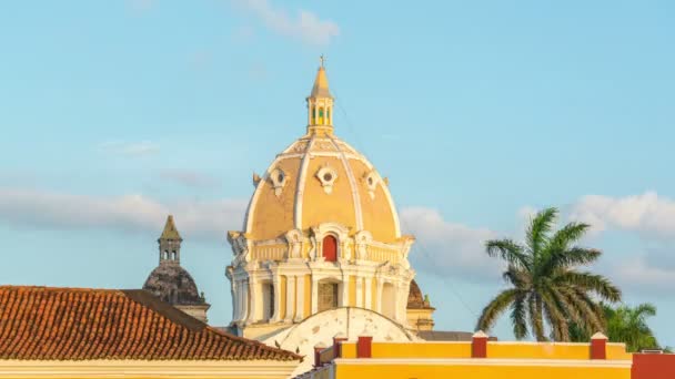 Time Lapse of a Church in Cartagena — Stock Video