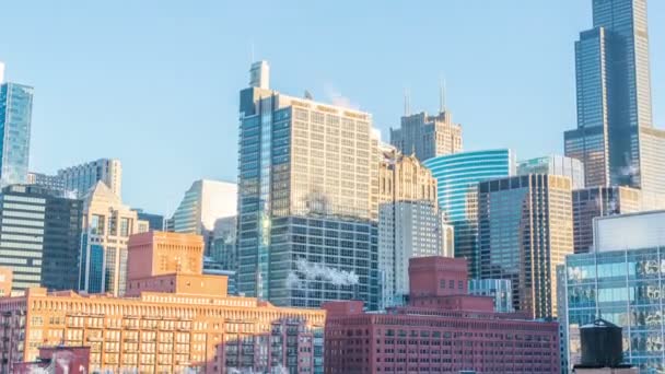 Zooming Downtown Chicago Time Lapse — Stock Video