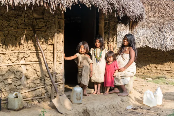 Wiwa Família indiana — Fotografia de Stock