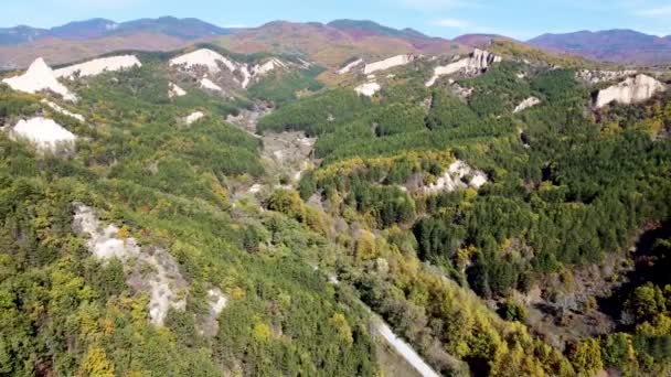 Lenyűgöző Drónfelvételek Pirin Hegységben Melnik Közelében Bulgáriában — Stock videók