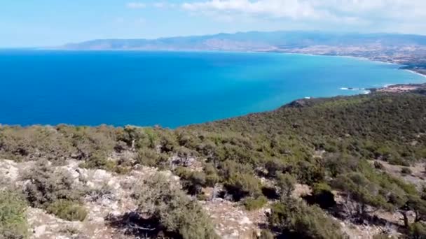 Vista Costa Península Akamas Chipre — Vídeo de stock