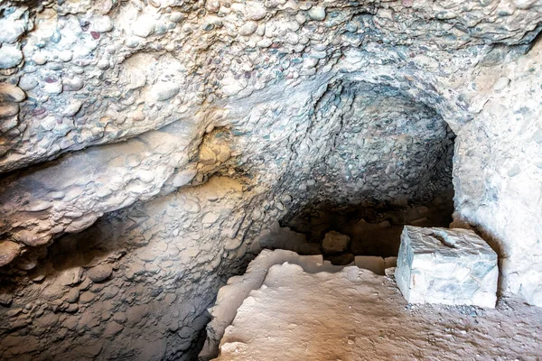 Cueva Lot Donde Lot Escondió Después Que Dios Destruyó Sodoma — Foto de Stock