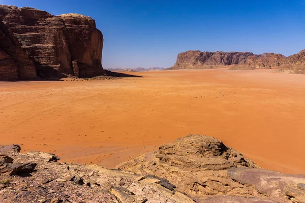 Bela Vista Paisagem Deserto Wadi Rum Jordânia — Fotografia de Stock