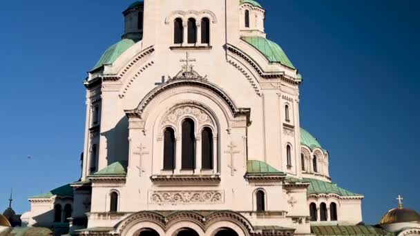 Impresionante Vista Catedral Alexander Nevsky Sofía Bulgaria — Vídeos de Stock