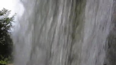 Yunanistan 'ın ünlü şelalelerinin muhteşem manzarası. Güzel doğa geçmişi. 