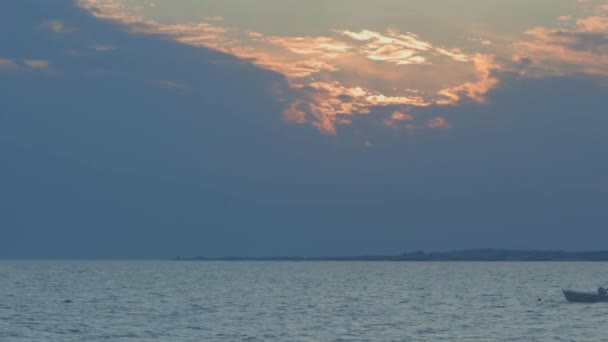Nádherný Barevný Výhled Západ Slunce Řeckém Ostrově Krásná Krajina Přírody — Stock video