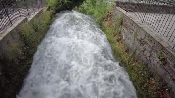Bela Vista Início Cachoeiras Famosas Grécia Bela Natureza Fundos — Vídeo de Stock