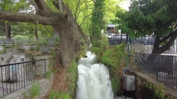 Vista Deslumbrante Início Cachoeiras Famosas Grécia Bela Natureza Fundos — Vídeo de Stock