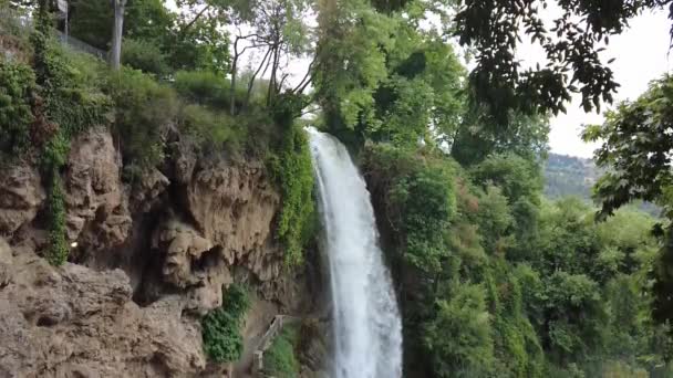 Movimento Lento Vista Deslumbrante Das Famosas Cachoeiras Edessa Belas Origens — Vídeo de Stock