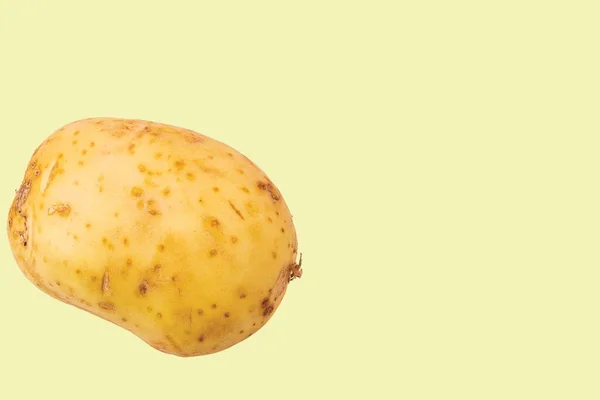 Close View Yellow Sort Potatoes Isolated Yellow Background — Stock Photo, Image