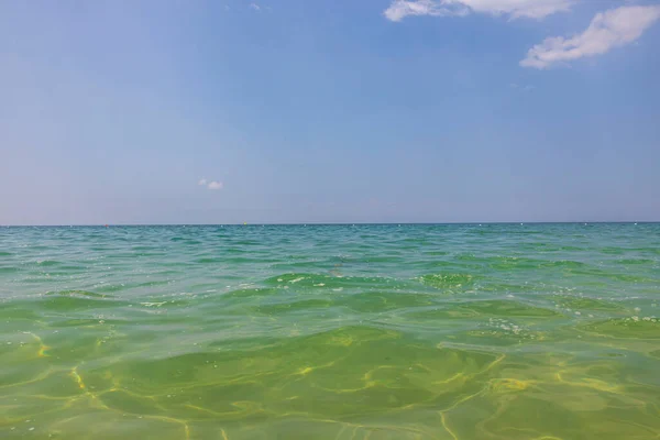 Bela Vista Água Azul Turquesa Mar Mediterrâneo Bela Natureza Fundo — Fotografia de Stock