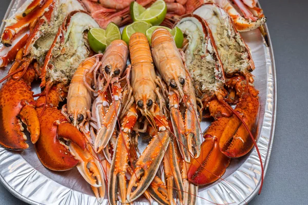Close View Seafood Dishes Table Sweden — Stock Photo, Image