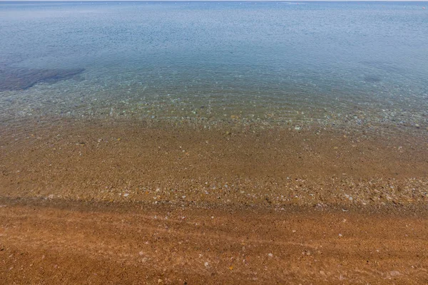 Belle Vue Sur Surface Miroir Eau Côte Mer Méditerranée Grèce — Photo