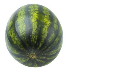 Beyaz arka planda izole edilmiş tatlı karpuz manzarası. Sağlıklı gıda konsepti.