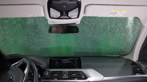 Piękny Widok Mycie Samochodu Automatycznej Myjni Szwecja — Wideo stockowe