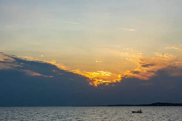 地中海日落的美丽风景 — 图库照片