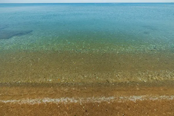 Belle Vue Sur Surface Miroir Eau Turquoise Côte Mer Méditerranée — Photo