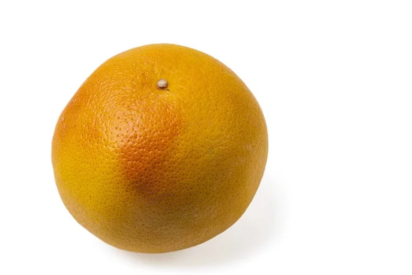 Zavřít Pohled Zralou Izolaci Grapefruitu Bílém Pozadí — Stock fotografie