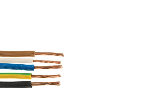 Detailní Pohled Sadu Elektrických Kabelů Pro Elektrické Vedení Švédsko — Stock fotografie