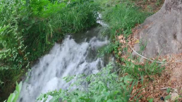 Hermosa Vista Naturaleza Grecia Con Cascadas — Vídeos de Stock