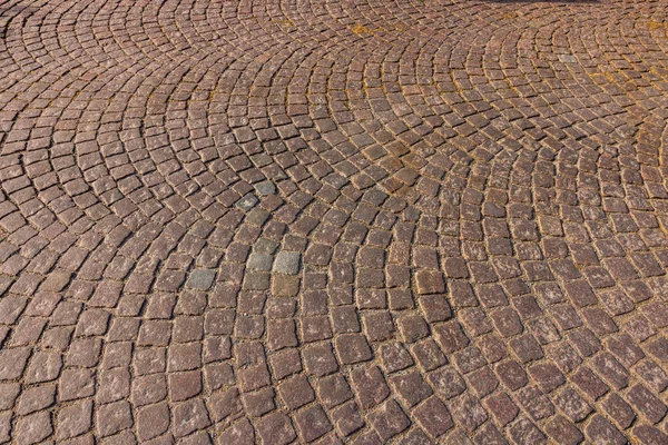 Вид Тротуар Старой Брусчаткой Текстура Тротуарных Плит Стокгольм Швеция — стоковое фото