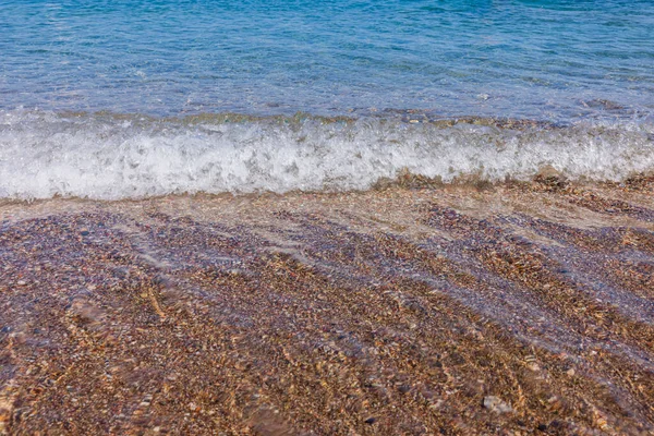 Beautiful View Rolling Waves Sandy Beach Sea — Φωτογραφία Αρχείου
