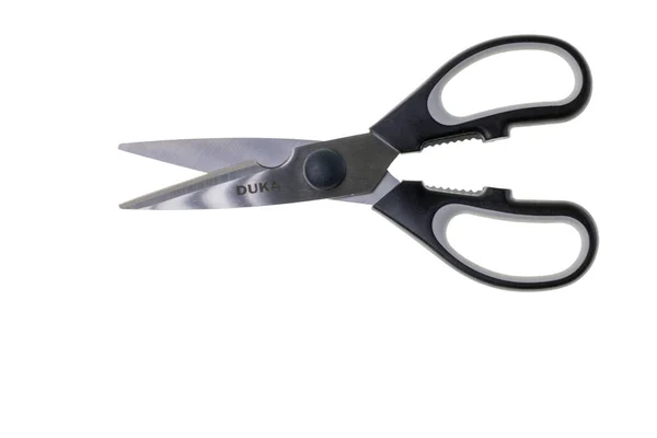 Close View Kitchen Scissors Isolated White Background Sweden Uppsala 2022 — Stock Photo, Image