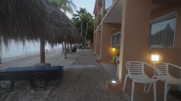 Gyönyörű Kilátás Luxus Hotel Atlantic Ocean Aruba Sziget Arubába — Stock videók