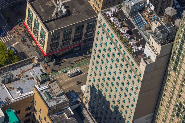 Prachtig Uitzicht Vanaf Wolkenkrabber Straten Van Manhattan New York Naar — Stockfoto