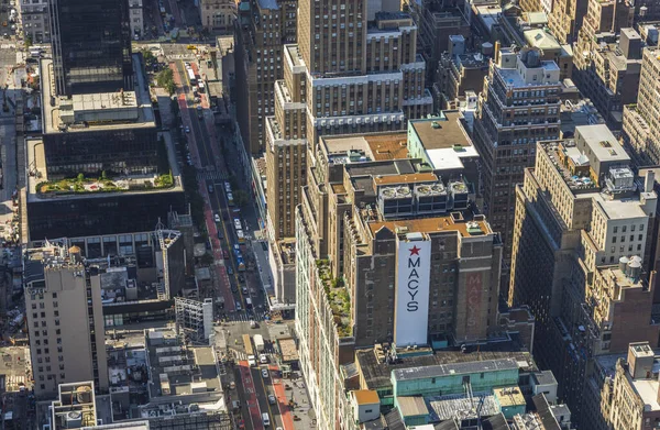 Prachtig Uitzicht Macy Logo Witte Achtergrond 86E Verdieping Van Empire — Stockfoto