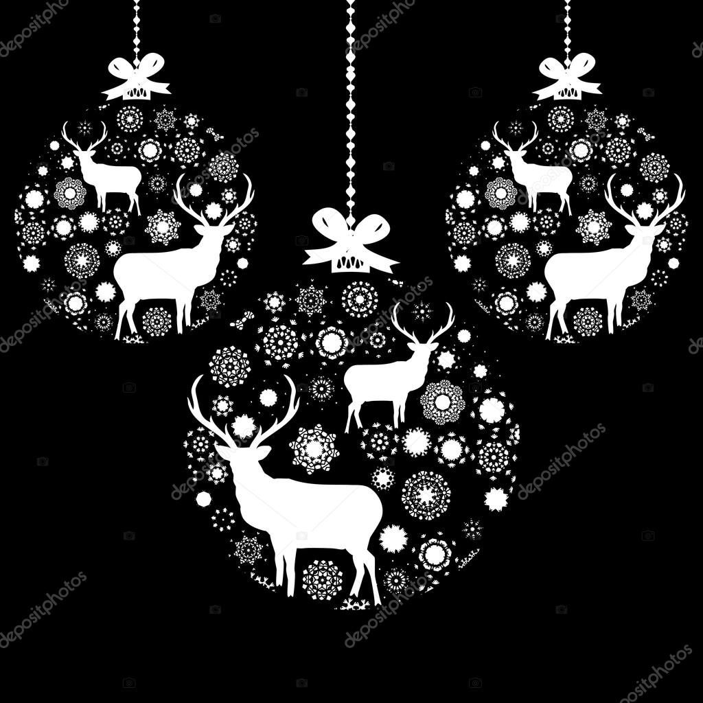 Black And White Christmas Ball Eps 8 Stock Vector Black And White Christmas Ball Eps 8
