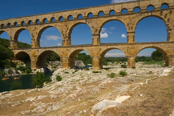 De Pont du Gard in de Provence (Frankrijk) — Stockfoto
